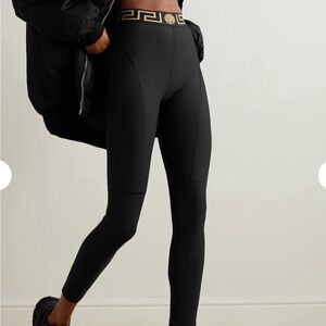 Versace Paneled stretch-jersey leggings